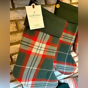 Beautiful red, green, and white plaid Christmas Stockings